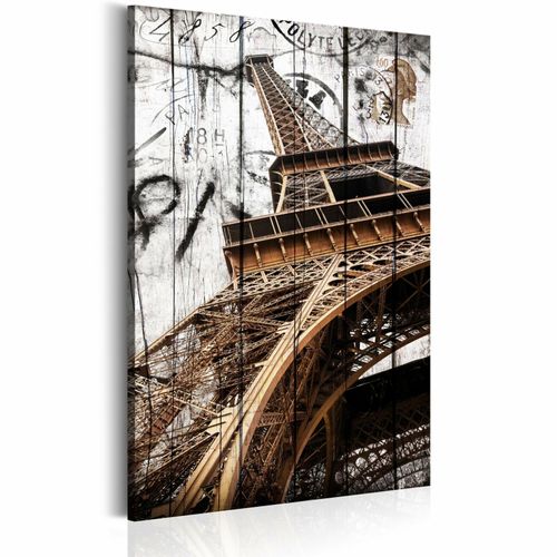 Tableau Salutations Parisiennes 40 X 60 Cm Marron