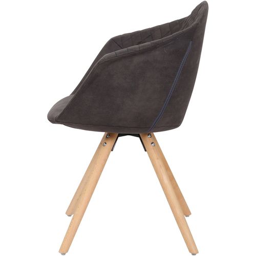 Fauteuil (x2) Bois Gris H. 47,5cm