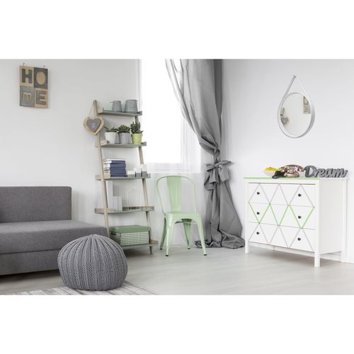 Miroir Mural Bois Blanc 49,5x7,5x49,5cm