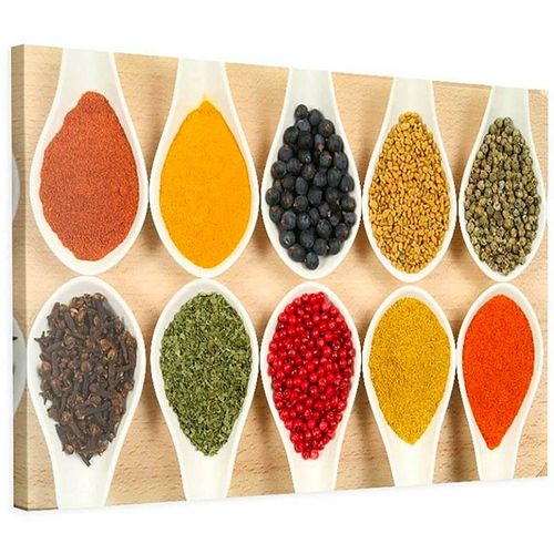 Tableau Epices Du Monde 40 X 30 Cm Orange