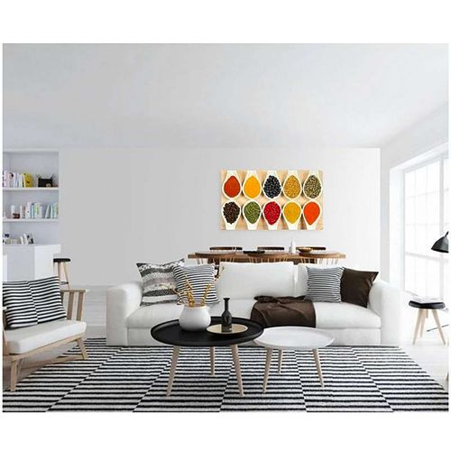 Tableau Epices Du Monde 40 X 30 Cm Orange