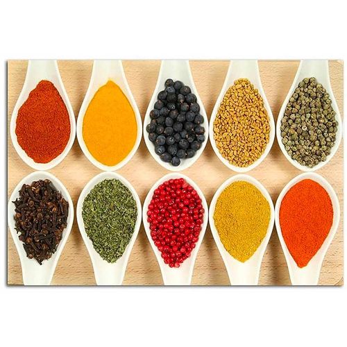 Tableau Epices Du Monde 40 X 30 Cm Orange