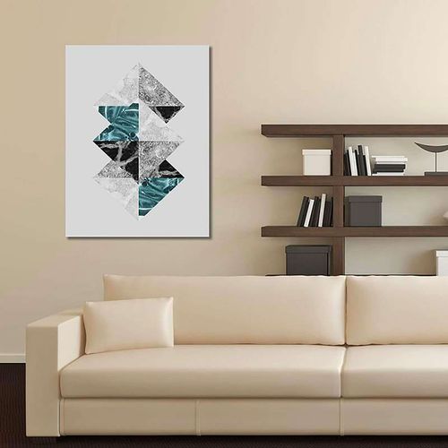 Tableau Abstraction 16 40 X 50 Cm Blanc