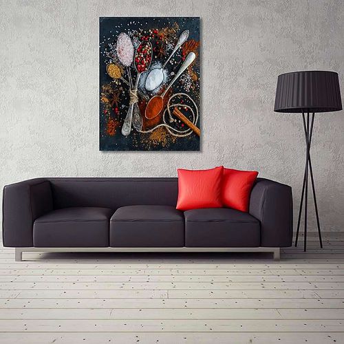 Tableau Bois Epices 2 40 X 50 Cm Noir