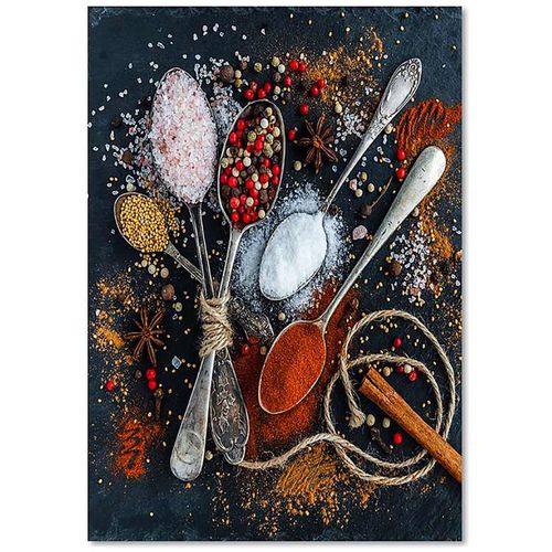 Tableau Bois Epices 2 40 X 50 Cm Noir