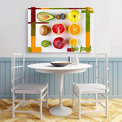 Tableau Fruits De Bois 50 X 40 Cm Blanc