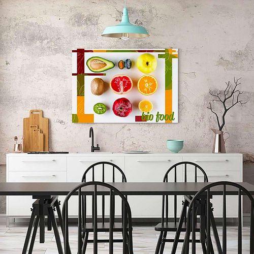 Tableau Fruits De Bois 50 X 40 Cm Blanc