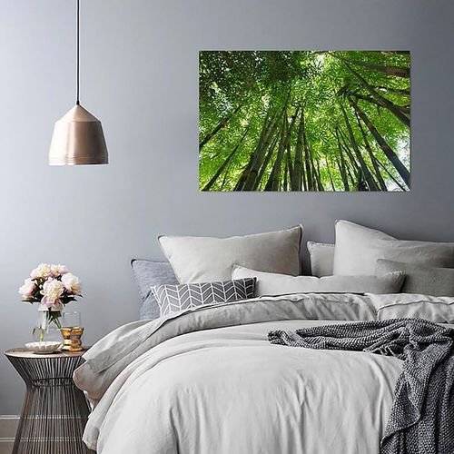 Tableau Bois Une Bambouseraie 120 X 80 Cm Vert