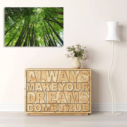 Tableau Bois Une Bambouseraie 120 X 80 Cm Vert