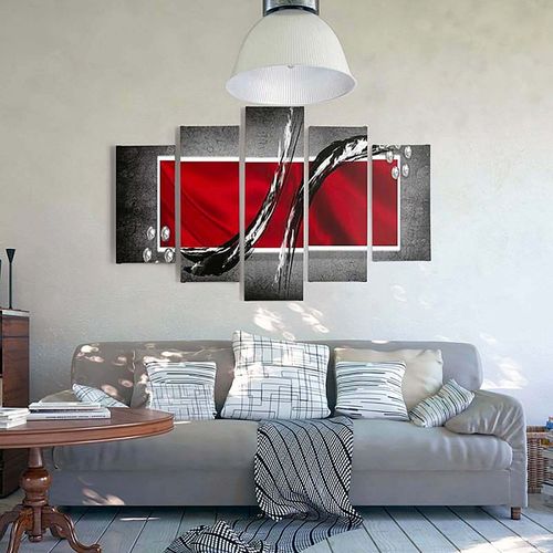 Tableau Reprendre 2 200 X 100 Cm Rouge