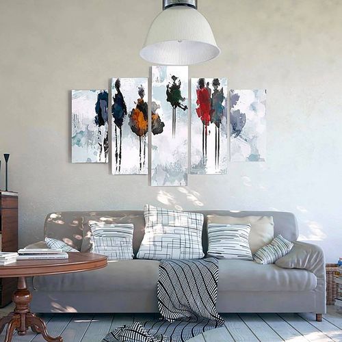 Tableau Arbre De Peinture 100 X 70 Cm Blanc