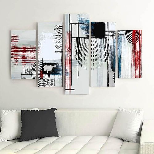 Tableau 1 Boucliers 150 X 100 Cm Blanc