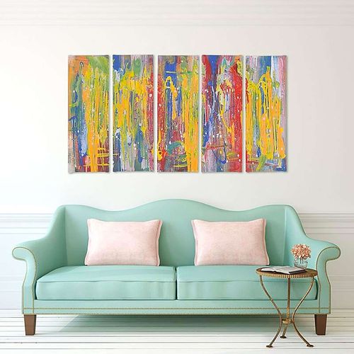 Tableau Peintures Abstraites 100 X 70 Cm Multicolore