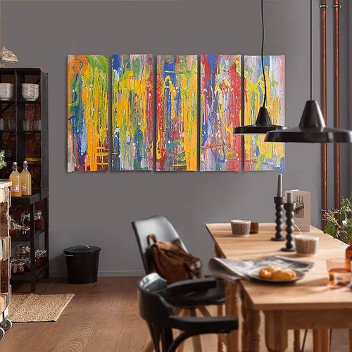 Tableau Peintures Abstraites 100 X 70 Cm Multicolore