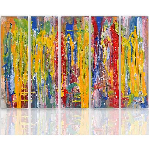 Tableau Peintures Abstraites 100 X 70 Cm Multicolore