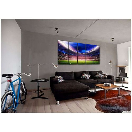 Tableau Stade De Foot 100 X 70 Cm Bleu