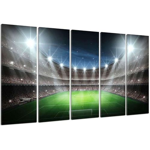 Tableau Un Stade De Football à L'honneur 300 X 140 Cm Vert