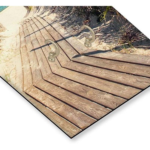 Horloge Panorama Plage Et Mer Pour Ambiance Bord De Mer 30 X 90 Cm Bleu