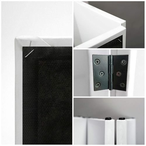 Paravent En Bois Élégant à 3 Panneaux Pour Intérieur 110 X 150 Cm - 2 Faces R° V° + 360° Marron