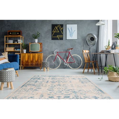 Tapis Baroque 600 80 X 150 Cm Bleu