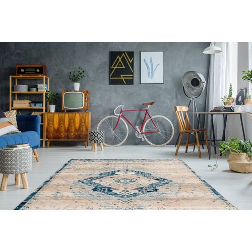 Tapis Baroque 500 80 X 150 Cm Bleu