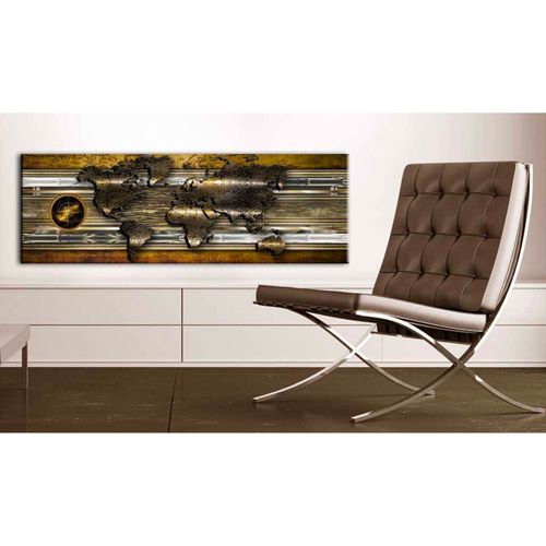 Tableau La Carte D'or 150 X 50 Cm Marron