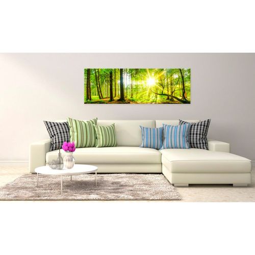 Tableau Arbres Majestueux 150 X 50 Cm Vert