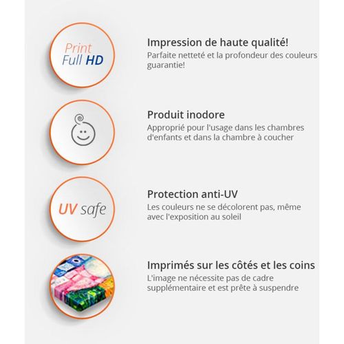 Tableau Un Peu D'optimisme 120 X 80 Cm Multicolore