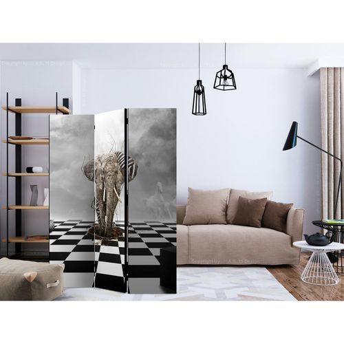 Paravent Toile Intissée Gris 135x172cm