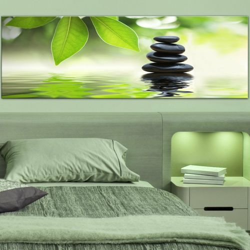 Tableau Nature Et Zen 135 X 45 Cm Vert