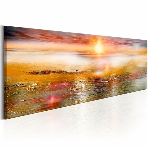 Tableau Mer Orange 135 X 45 Cm Orange