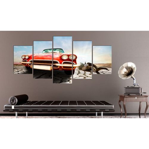 Tableau Rêve Rouge Vintage 100 X 50 Cm Rouge