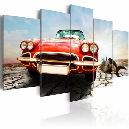 Tableau Rêve Rouge Vintage 100 X 50 Cm Rouge