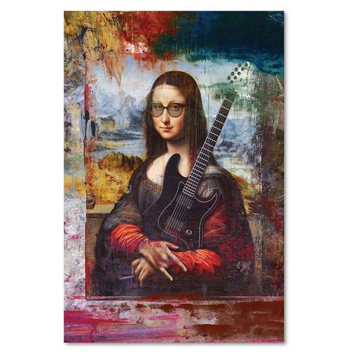 Tableau Art Rupestre Des Bois 70 X 100 Cm Multicolore