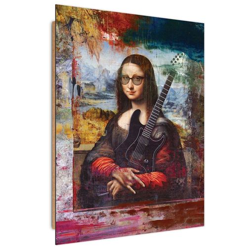 Tableau Art Rupestre Des Bois 70 X 100 Cm Multicolore