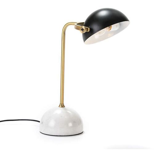 Lampe De Table Marbre Blanc 36x25x48cm
