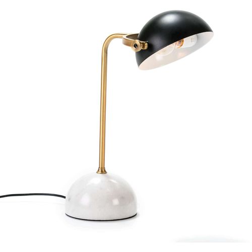 Lampe De Table Marbre Blanc 36x25x48cm