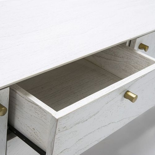 Meuble TV Bois Blanc 160x40x50cm