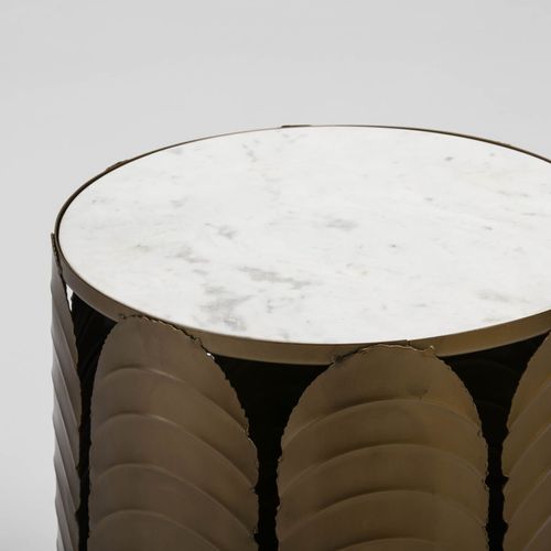 Table D’appoint Marbre doré 41x41x51cm