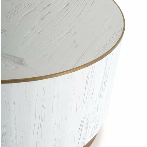 Table Basse Bois Blanc 100x100x45cm