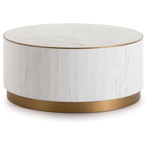 Table Basse Bois Blanc 100x100x45cm