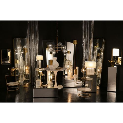 Table Basse Miroir Argent 80x80x30cm