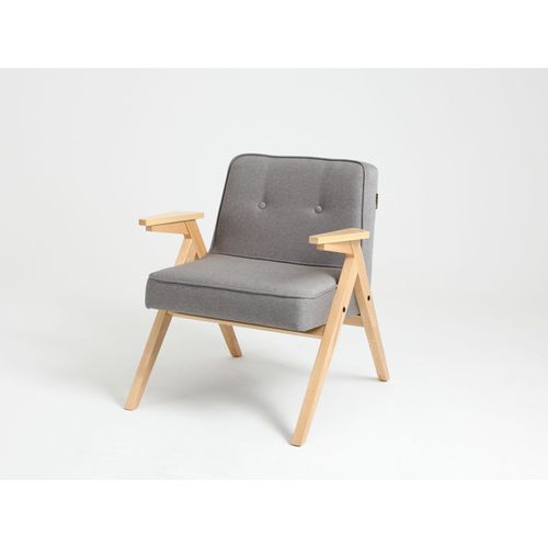 Fauteuil Tissu Gris 66x69x74cm