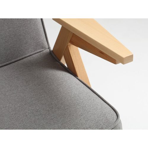 Fauteuil Tissu Gris 66x69x74cm