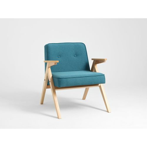 Fauteuil Tissu Bleu 66x69x74cm
