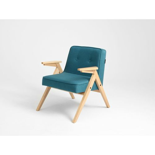 Fauteuil Tissu Bleu 66x69x74cm
