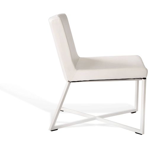 Fauteuil Tissu Blanc 62x60x81cm