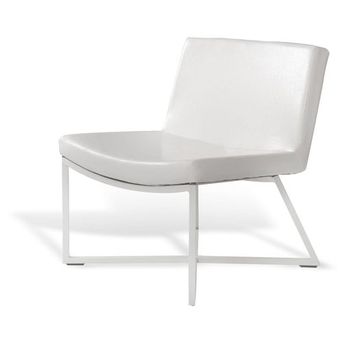 Fauteuil Tissu Blanc 62x60x81cm