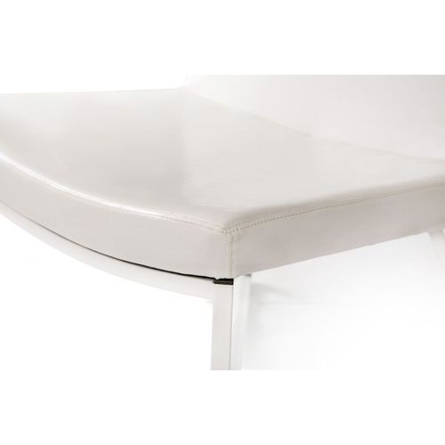Fauteuil Tissu Blanc 62x60x81cm
