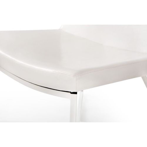 Fauteuil Tissu Blanc 62x60x81cm